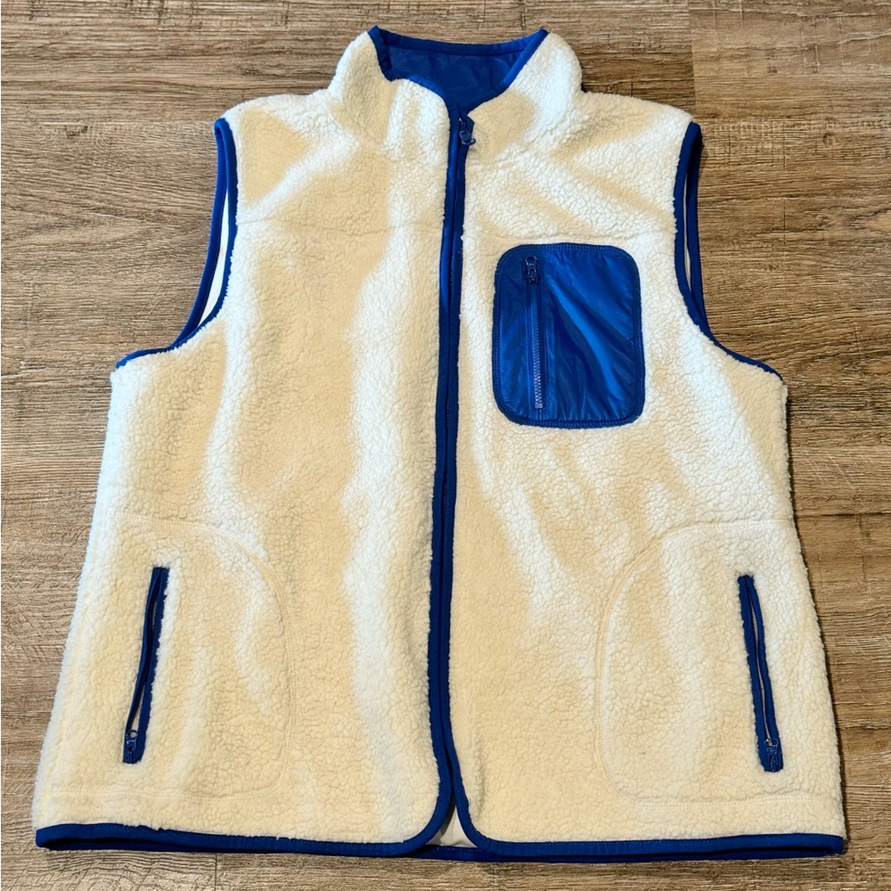 Women’s Talbots cream Sherpa vest